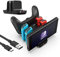 RHOTALL Switch Controller Charger for Nintendo Switch, OLED, Lite, 6 in 1 Joycon and Pro Controller Charging Dock Station, Controller Charging Stand with LED Indicator and Type C Charge Cable