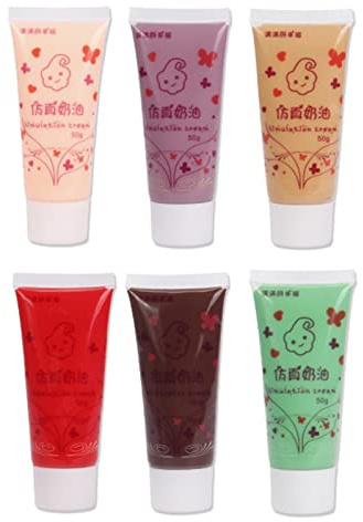 Amagogo 6Pcs Simulation Whipped Cream Glue Set DIY Phone Case Making, 50ml Imitation Cream Glue Assorted Color Handmade for Phone Shell, Hair Clip, Style B