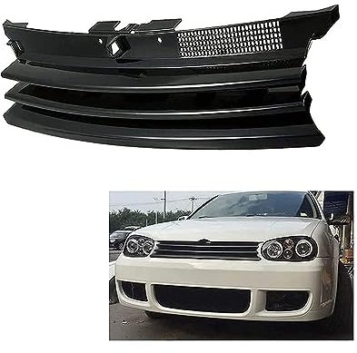 LUISAS Rejilla Parrilla del Parachoques Delantera del Coche, para VW Golf 4 MK4 GTI R32 1997-2004, Frontal Riñón Radiador Malla