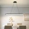Mikeru Moderne Pendelleuchte Esstisch 100cm, Schwarz Dimmbare 10% bis 100% Pendelleuchtn Kuch mit Fernbedienung & Memory-Funktion 3 Farblichter (3000K/4500K/6000K) für Indoor