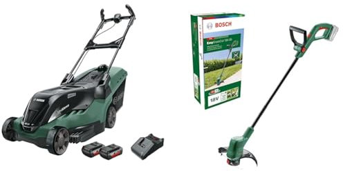 Bosch Tondeuse à Gazon sans Fil AdvancedRotak 36-660 (36 Volt, 2X Batterie 2,0 Ah & Bosch EasyGrassCut 18V-26 Coupe-Bordures sans Fil (sans Batterie, système 18 V, diamètre de Coupe : 26 cm