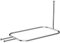 Sikaiqi Al alloy Oval Shower Curtain Rod Hoop Square Shape Bathroom 58.3x24 Rod for Clawfoot Tub Free Standing Tubs (Silver)