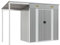 vidaXL Garden Shed - Galvanised Steel Construction with Extended Firewood Roof, Ample Storage Space, Ventilation and Convenient Access Handles - Light Grey