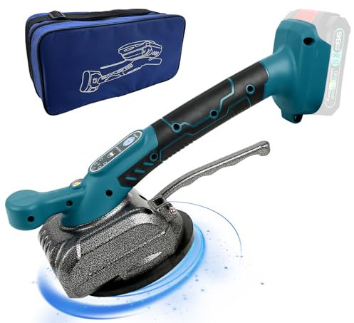 Vibratore per piastrelle a batteria, professionale compatibile con batteria Makita da 18 V, strumenti per piastrelle con 5 marce regolabili, ventosa da 12 cm e assorbimento di 80 kg per la posa di