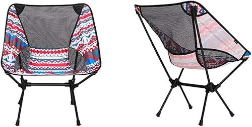 BUNIQ Campingstuhl, Reise-Ultraleicht-Klappstuhl, supersteif, hochbelastbar, Outdoor-Campingstuhl, tragbar, for Strandwanderungen, Picknickstuhl, Angelwerkzeugstuhl, Angelstuhl (Color : Pink)