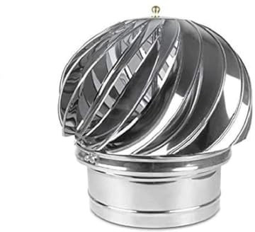 Accesorio para chimenea de acero inoxidable, accesorio giratorio para ventilación, cubierta de chimenea (180 mm)