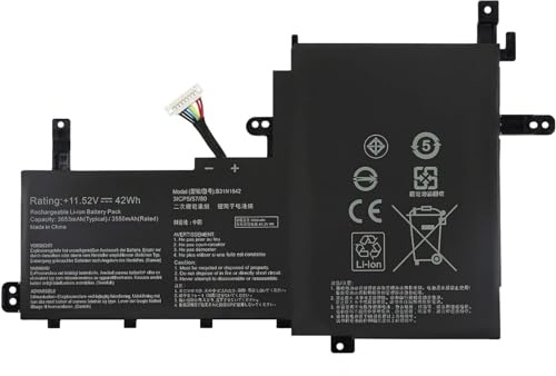 PUGASR B31N1842 Laptop Battery for Asus VivoBook S15 S531FA S531FL K531FA K531FL X531FA M513IA M513UA X513EA X513EP K513EA K513EQ F513EA F513EP S513EA S513EQ V531FA V531FL Series 11.52V 42Wh