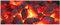 Wallario Poster - Glühende Kohlen im Kamin in Premiumqualität, Größe: 50 x 125 cm