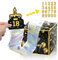 GYHWOFUL Überraschungsbox Geburtstag, Geldgeschenke Verpackung mit Digitale Aufkleber + 30 Selbstklebenden Klarsichttüten, DIY Mystery Rätselbox, Geld Geschenkverpackung für Familie, Freunde (Gold2)
