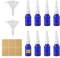 GUOYIHUA 8 Stück Nasenspray Flasche Leer, 15ml Nasen Sprühflaschen Glas, Nachfüllbare Leere Nasenspray mit 2 Trichter und 6 Blanko-Etiketten für Parfüm, Ätherische Öle, Salzwasser