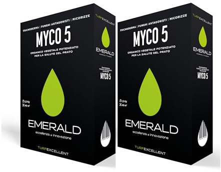 Emerald MYCO 5,Turf Excellent, Concime Fertilizzante Granulare per il Prato,con Inoculo Micorrizico Integrato, 1,5kg x 40mq (2pz)