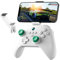 Megadream Wireless PC Gaming Controller for Windows, Bluetooth Game Controller, Compatible PC/Switch/Xbox/Ps/Android/iOS,Gamepad with Turbo Function,Hall Joysticks&Triggers (white)