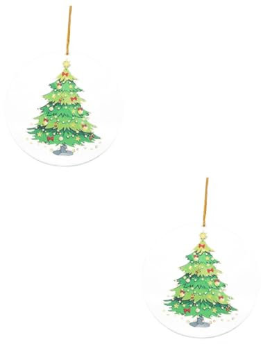 TOPBATHY 2st Transparenter Weihnachtsanhänger Weihnachtsacrylrohlinge Weihnachtsschmuck Selber Machen Weihnachtsbaumschmuck Weihnachtsmann Weihnachtsdekoration Weihnachtsdekore
