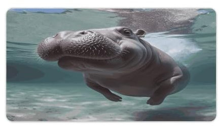 Mauspad, Motiv: Taucher, Nilpferddruck, Computer-Schreibtischmatte, Gaming-Mauspad für Zuhause, Büro, Gaming