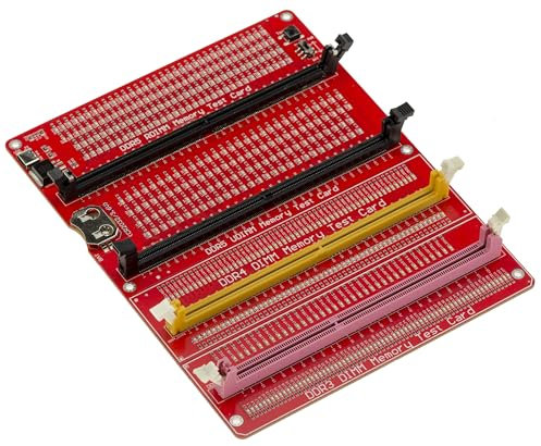 KALEA-INFORMATIQUE Testplatte mit Dioden für DDR-Speicherriegel vom Typ DDR3 DDR4 DIMM und DDR5 RDIMM und UDIMM.