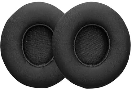 kwmobile 2x Cuscinetto Cuffie Compatibile con Beats Solo 4 Pad - Cuscinetti Ricambio Cuffie Over Ear Simil Pelle - nero