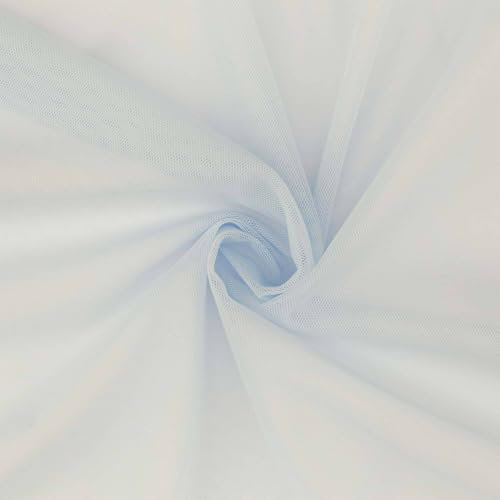 Softtüll Stoff, weicher Tüll, Tüllstoff als Meterware, Kostümstoff, Dekostoff, uni hellblau (Länge am Stück: ab 100cm / Breite: 155cm)