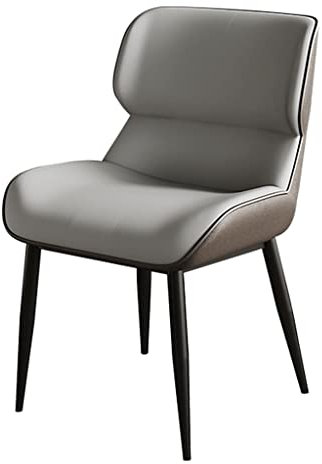 HBSSP Mikrofaser Leder Küche Esszimmerstühle mit Kohlenstoffstahl Metall Stuhlbeinen Für Büro Lounge Esszimmer Schlafzimmer(Dark Gray)