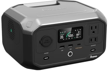 Andes 300 Portable Power Station, 266Wh Battery with USB-C Output 300W AC/100W, 1 Hour Fast Charge, 8 lbs Solar Generator for RV, Outdoor, Camping, Travel