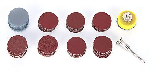 Baxnore Schleifscheiben, Aluminiumoxid -Schleifpapier, rundes Sandpapier, Schleifblech, runde Schleifpapier, beschichtete Schleifscheiben für Gummi -Leder -Plastik
