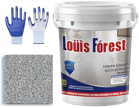 Pintura epoxi de color arena para pisos, pintura epoxi Louis Forest, revestimiento autonivelante de arena de color epoxi, adecuada para uso en interiores y exteriores (gris-c, 0.5 litros)