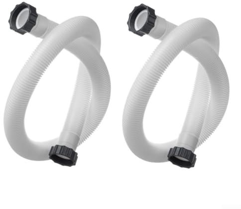 Cloudpower Lot de 2 tuyaux de rechange pour filtre de piscine Intex 29060E, 150 cm de long, avec écrou pour piscine de diamètre 38 mm