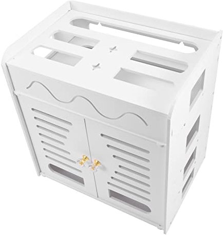 HOMSFOU Large Capacity Router Storage Box Cable Organiser Wall Rack Box Holder