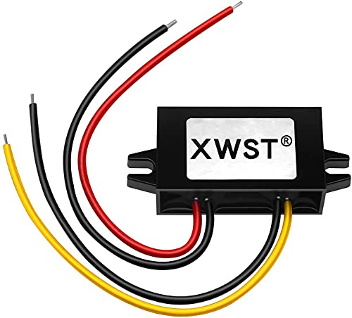 XWST 48V 12V Wandler DC Spannungswandler 36V/48V auf 12V 1A 12W Auto Netzteil Wandler Konverter Transformator Trafo Adapter Breit Eingang für Auto Motor LKW PKW Kfz Boot