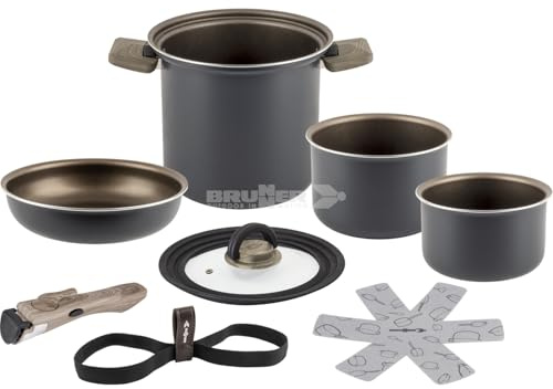 BRUNNER TORRALTA Ø 18cm Set PENTOLE SALVASPAZIO per Camper E Barche