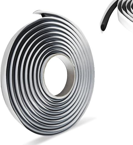 Ruban Butyle Noir 8 mm x 4 m - Joint Étanche Rond pour Pare-brise, Porte, Fenêtre et Phare - Mastic d'Étanchéité en Caoutchouc pour Véhicules, Caravanes et Bâtiments - Haute Adhérence, Étanchéité Dura