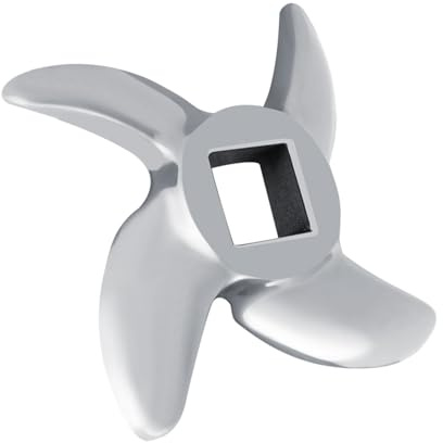 HEEPDD Tritatutto Elettrico Lama Tritacarne in Acciaio Inossidabile per Tritacarne 22#, Coltello di Ricambio, Diametro 74 Mm, per 22#, Coltello di Ricambio, Diametro 74 Mm, (#)