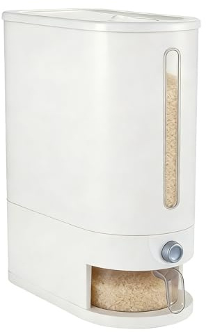 Yuecda Large Rice Dispenser 10kg, Cereal Dispenser Rice Container Food Storage Container with Measuring Cup, Cereal Containers Storage Kitchen Storage Household Rice Pet Food Holder (22 Lbs)