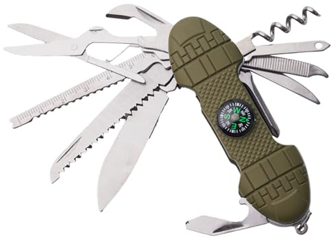 Qfdiwr Camping Mehrzweckwerkzeug | Tragbare Coole Taschen-Gadgets | 10 In 1 Outdoor Schlüsselanhänger | Für Outdoor Angeln Wanderung Fahrrad Reparatur Camping Männer Frauen