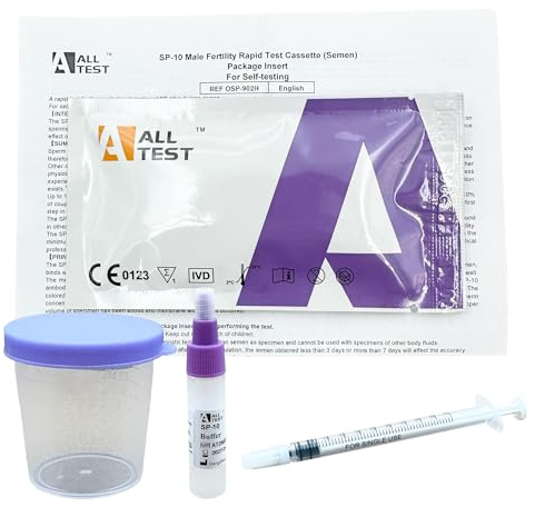 ALLTEST Male Fertility Test Kit - Home Sperm Check Test for Men – Quick Male Fertility Rapid Test – Detects SP‑10 Protein & Estimates Sperm Concentration – in Vitro Infertility Aid