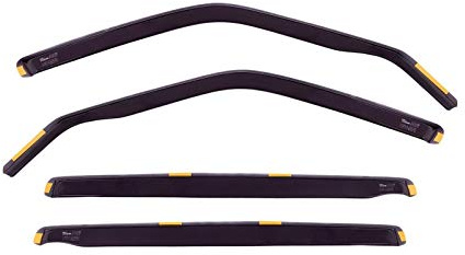 J&J AUTOMOTIVE Windabweiser passend für Hyundai Tucson 5-Türer 2004-2010 4tlg, Heko Regenabweiser Vorne Hinten Getönt Dunkel Passform