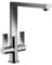Franke Bern Square Style Twin Lever Swivel Spout Mono Mixer Chrome Kitchen Tap