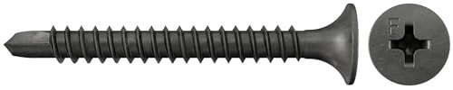 fischer Schnellbauschraube 3,5 x 25, gegurtete Spezialschraube mit Bohrspitze, Trompetenkopf, Feingewinde und Antrieb Kreuzschlitz PH, für Montage von Gipskartonplatten auf Metallprofilen, 1000 Stk