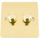 A5 10 Amp Light Dimmer Switch 2 Gang 2 Way 400W - Flat - Polished Brass
