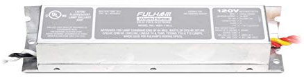 Fulham Lighting WH3-120-L Workhorse 3 Adaptable Electronic Fluorescent Lamp Ballast, 1 Count (Pack of 1), Silver