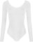 WearAll New Ladies Stretch Bodysuit Long Sleeve Top Womens Leotard White 8/10