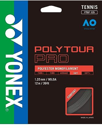 Yonex Saitenset Poly Tour Pro, Schwarz, 12 m, 0195220121000010