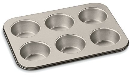 Cuisinart Chef's Classic Non-Stick 6 Cup Jumbo Muffin Pan, 14, Bronze