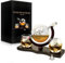 Whiskey Dekanter-Set - Whiskey Dekanter Globus Set für Männer - Bourbon Dekanter Scotch Dekanter Sets 28 Unzen inklusive 2 Gläser - whisky karaffe set