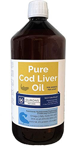 1000ml Cod Liver Oil for Animals & Dogs - Veterinary Feed Grade Liquid 1 Litre