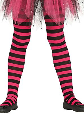 Collant a Righe Nere e Rosa Infantile