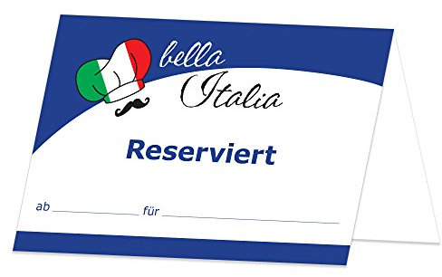 PRICARO Tischkarte Reserviert Italienisch, 100 Stück