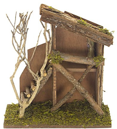 DARO DEKO Holz Hütte offen A - 29 x 33cm