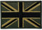 Green UK Flag Patch Iron Sew On Union Jack United Kingdom Army Embroidered Badge