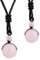 mookaitedecor Healing Crystal Round Stone Bead Pendant,Semi Precious Gemstone Necklace Adjustable for Men Women,Quartz Rose