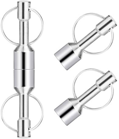 Linkstyle 2 Stück Magnetischer Schlüsselhalter, Schlüsselanhänger Keychain Schnellverschluss, Magnethalter Mit Split Ring Schmuck Test Magnet Für Metallrecycler Bastler Sammler